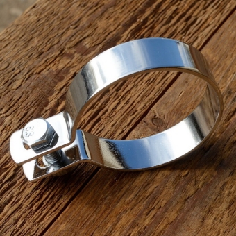 Auspuffhalteschelle, verchromt, "für Auspufftopf SACHS 50er", D=60mm 