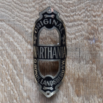 Steuerkopfschild Warthania, 10er Jahre, Originalschild aus Sammlungsbestand 