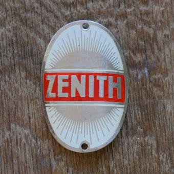 Steuerkopfschild Zenith, 50er Jahre, Originalschild aus Sammlungsbestand 