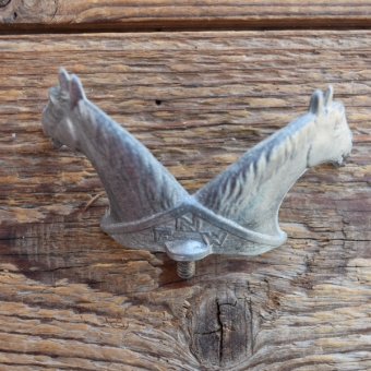 Schutzblechfigur FAHRRAD WERKE NIEDERSACHSEN, Alu Druckguss, orig. Altbestand 50er Jahre 