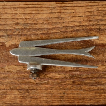 Universale Schutzblechfigur VOGEL - passend für jedes Rad, Alu Druckguss, orig. Altbestand 50er Jahre, Zustand siehe Bild 