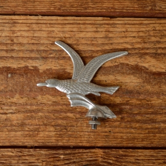 Universale Schutzblechfigur VOGEL - passend für jedes Rad, Alu Druckguss, orig. Altbestand 30-50er Jahre, Zustand siehe Bild 