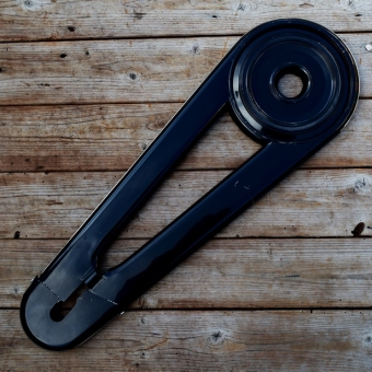 Universeller Kettenkasten Blech, 60er J., Länge c.a. 63,5 cm 