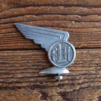 Schutzblechfigur FLH, Alu Druckguss, orig. Altbestand 50er Jahre, Zustand siehe Bild 