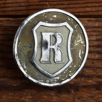 Schutzblechwappen für hinten RABENEICK, 50er Jahre, Originalschild aus Sammlungsbestand 