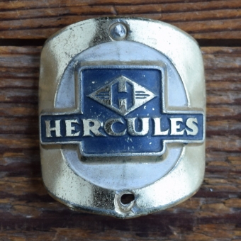 Steuerkopfschild HERCULES, 60er Jahre, Originalschild aus Sammlungsbestand 