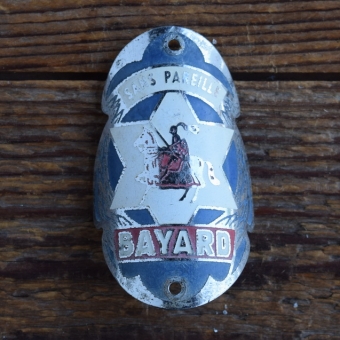 Steuerkopfschild BAYARD, 50er Jahre, Originalschild aus Sammlungsbestand 