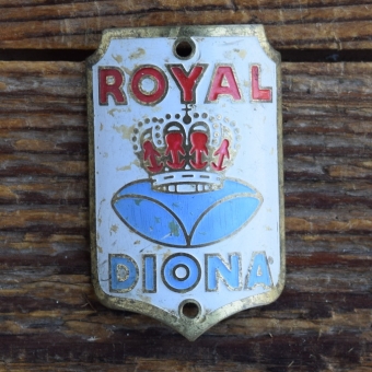 Steuerkopfschild ROYAL DIONA, 50er Jahre, Originalschild aus Sammlungsbestand 