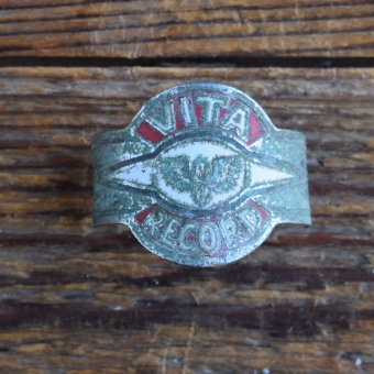 Steuerkopfschild VITA RECORD, 50er Jahre, Originalschild aus Sammlungsbestand 