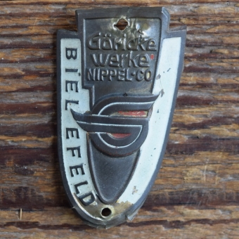 Steuerkopfschild GÖRICKE, 50er Jahre, Originalschild aus Sammlungsbestand 