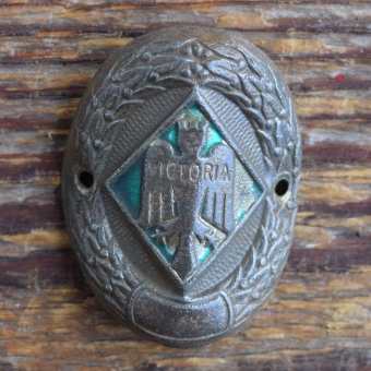 Steuerkopfschild VICTORIA, 50er Jahre, Originalschild aus Sammlungsbestand 