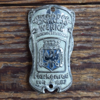 Steuerkopfschild EXPRESS WERKE, 50er Jahre, Originalschild aus Sammlungsbestand 