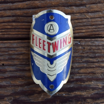 Steuerkopfschild FLEETWING, 50er Jahre, Originalschild aus Sammlungsbestand 