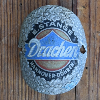 Steuerkopfschild DRACHEN, 50er Jahre, Originalschild aus Sammlungsbestand 