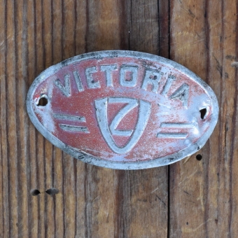 Steuerkopfschild VICTORIA, 50er Jahre, Originalschild aus Sammlungsbestand 