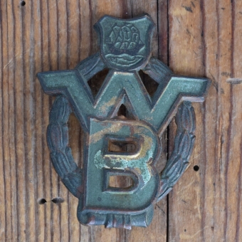 Schutzblechwappen für hinten WILHELM BERDING, 50er Jahre, Originalwappen aus Sammlungsbestand    