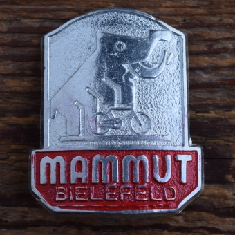 Schutzblechwappen für hinten MAMMUT, 50er Jahre, Originalwappen aus Sammlungsbestand  