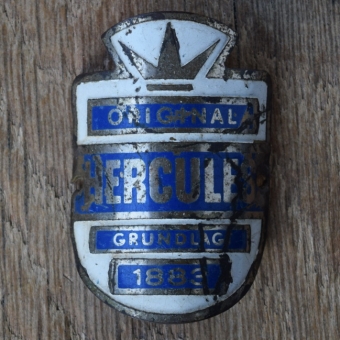 Steuerkopfschild HERCULES, 30er Jahre, Originalschild aus Sammlungsbestand 