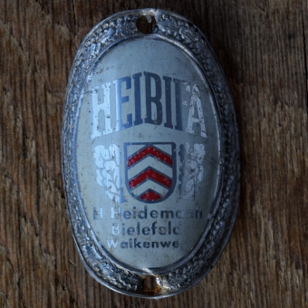 Steuerkopfschild HEIBIFA, 50er Jahre, Originalschild aus Sammlungsbestand 