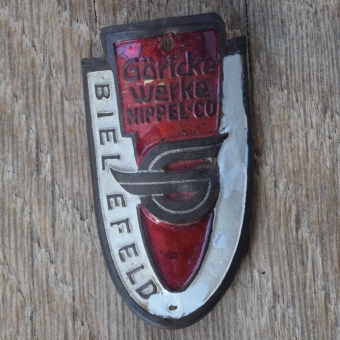 Steuerkopfschild GÖRICKE WERKE, 50er Jahre, Originalschild aus Sammlungsbestand 