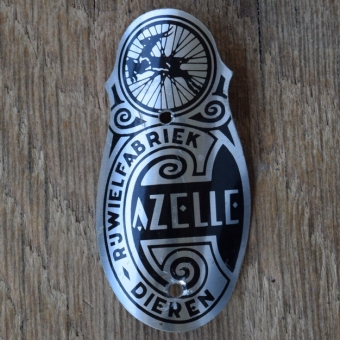 Steuerkopfschild GAZELLE, 70er Jahre, Originalschild aus Sammlungsbestand 