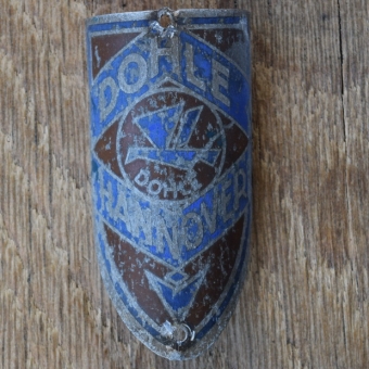 Steuerkopfschild DOHLE HANNOVER, 50er Jahre, Originalschild aus Sammlungsbestand 