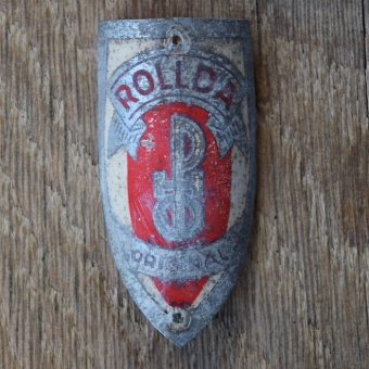 Steuerkopfschild ROLLDA, 50er Jahre, Originalschild aus Sammlungsbestand 
