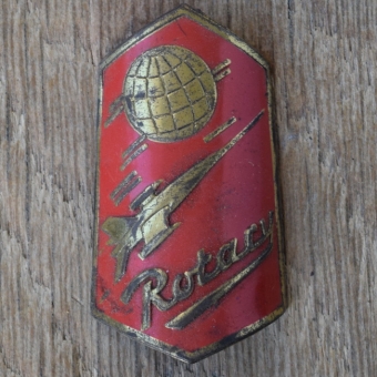 Steuerkopfschild ROTARY, 50er Jahre, Originalschild aus Sammlungsbestand 