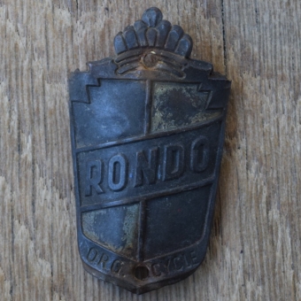 Steuerkopfschild RONDO, 50er Jahre, Originalschild aus Sammlungsbestand 