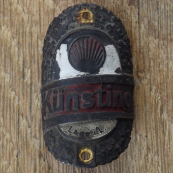 Steuerkopfschild KÜNSTING, 50er Jahre, Originalschild aus Sammlungsbestand 