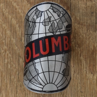 Steuerkopfschild COLUMBA, 50er Jahre, Originalschild aus Sammlungsbestand 