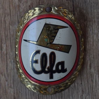 Steuerkopfschild ELFA, 50er Jahre, Originalschild aus Sammlungsbestand 