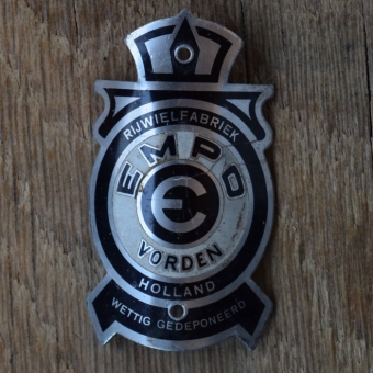 Steuerkopfschild EMPO, 60er Jahre, Originalschild aus Sammlungsbestand 