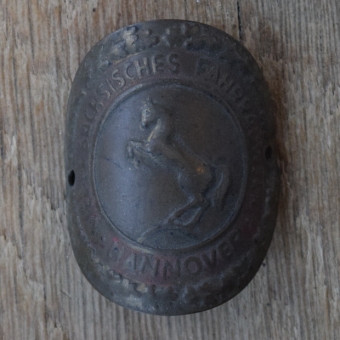 Steuerkopfschild NIEDERSÄCHSISCHES FAHRRADWERK, 50er Jahre, Originalschild aus Sammlungsbestand 