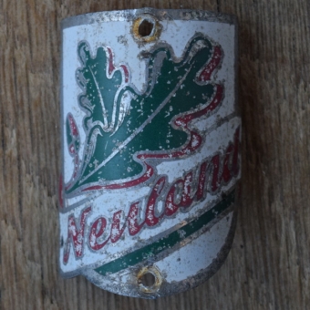 Steuerkopfschild NEULAND, 50er Jahre, Originalschild aus Sammlungsbestand 