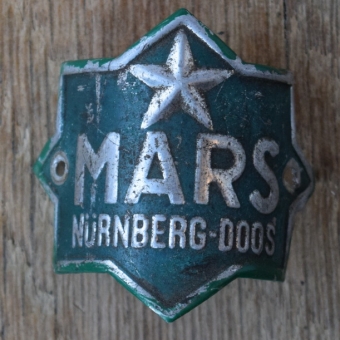 Steuerkopfschild MARS, 50er Jahre, Originalschild aus Sammlungsbestand 