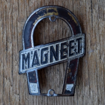Steuerkopfschild MAGNEET, 60er Jahre, Originalschild aus Sammlungsbestand 