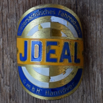 Steuerkopfschild IDEAL, 50er Jahre, Originalschild aus Sammlungsbestand 