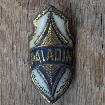 Steuerkopfschild PALADIN, 50er Jahre, Originalschild aus Sammlungsbestand 