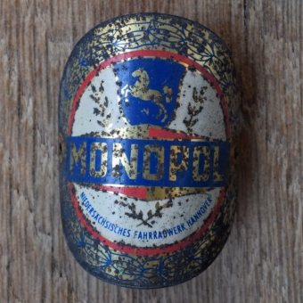 Steuerkopfschild MONOPOL, 50er Jahre, Originalschild aus Sammlungsbestand 