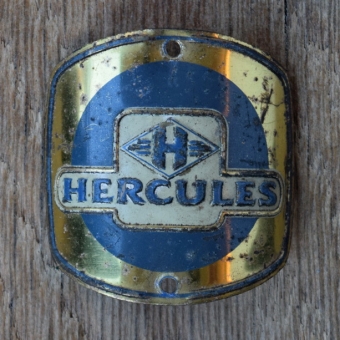 Steuerkopfschild HERCULES, 50er Jahre, Originalschild aus Sammlungsbestand 