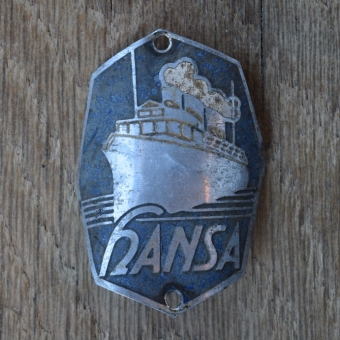 Steuerkopfschild HANSA, 50er Jahre, Originalschild aus Sammlungsbestand 