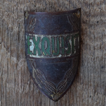 Steuerkopfschild EXQUISIT, 30er Jahre, Originalschild aus Sammlungsbestand 