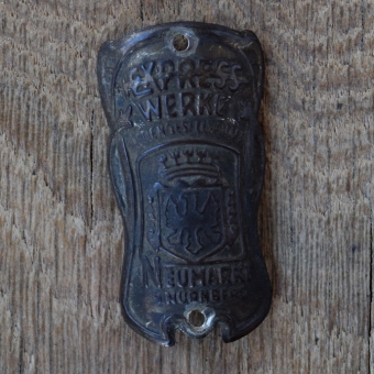 Steuerkopfschild EXPRESS WERKE, 50er Jahre, Originalschild aus Sammlungsbestand 