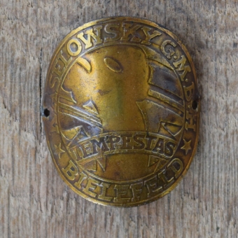 Steuerkopfschild TEMPESTAS SELOWSKY G.M.B.H, 30er Jahre, Originalschild aus Sammlungsbestand 