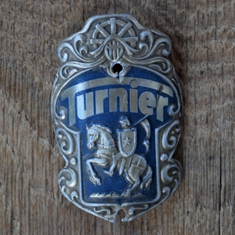 Steuerkopfschild TURNIER, 50er Jahre, Originalschild aus Sammlungsbestand 