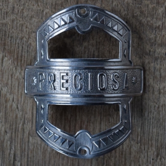 Steuerkopfschild PRECIOSA, 20er Jahre, Originalschild aus Sammlungsbestand 