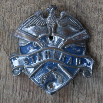 Steuerkopfschild STAHLRAD, 50er Jahre, Originalschild aus Sammlungsbestand 