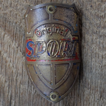 Steuerkopfschild SPORT, 30er Jahre, Originalschild aus Sammlungsbestand 