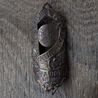 Steuerkopfschild NAUMANN, 30er Jahre, Originalschild aus Sammlungsbestand 